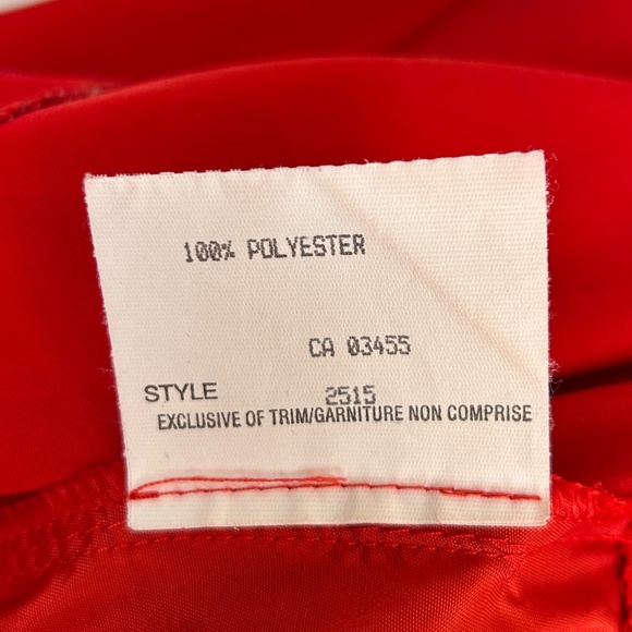 Vintage Red Dress with Gold Trim - Picture 10 of 10